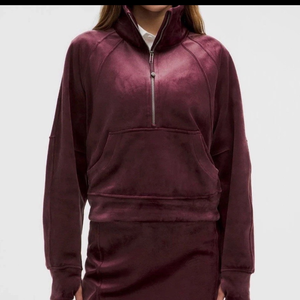 Lululemon Scuba funnel neck velvet top XL/XXL NWT